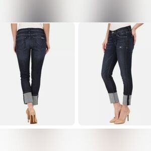 HUDSON Crop Muse Dark Wash Skinny With 5" Cuff Women's Size 29-in